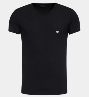 Emporio Armani V-neck T-shirt Herr Svart