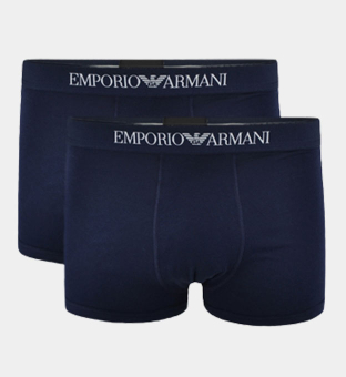 Emporio Armani 2 Packa Boxare Herr Marin Blå