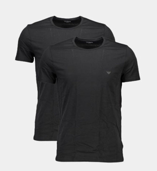 Emporio Armani 2 Packa T-shirts Herr Svart