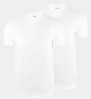 Emporio Armani 2 Packa T-shirts Herr Vit