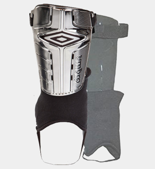 Umbro Ventur Chrome Shin Pads Svart Silver