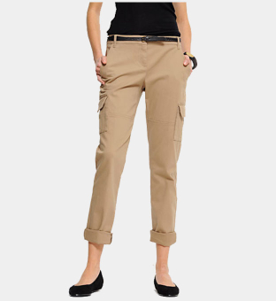 Mango Cargo Style Byxor Damer Khaki