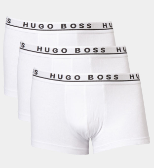 Hugo Boss 3 Packa Trunks Herr Vit