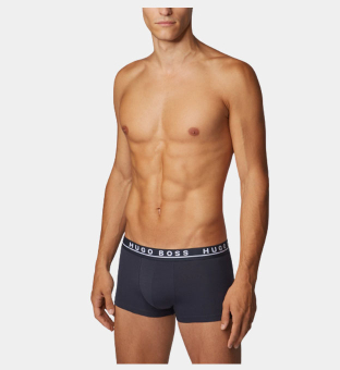 Hugo Boss 3 Packa Trunks Herr Open Blå