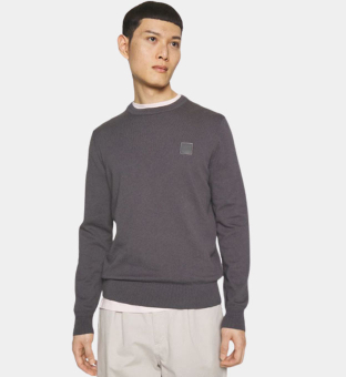 Hugo Boss Crew Neck Tröja Herr Mörk Grå