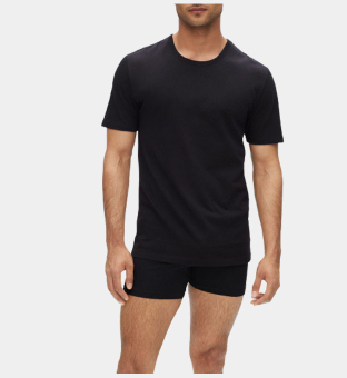 Hugo Boss 3 Packa T-shirts Herr Svart