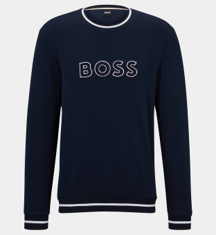 Hugo Boss Boss Contem Tröja Herr Mörk Blå