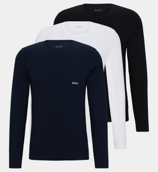 Hugo Boss 3 Packa T-shirts Herr Miscellaneo