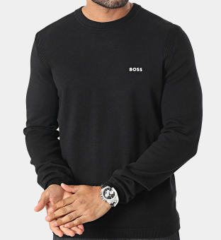 Hugo Boss Regular-Fit Tröja Herr Svart