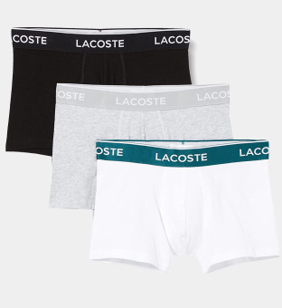 Lacoste 3 Packa Boxare Herr Grå Svart Vit