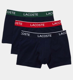 Lacoste 3 Packa Boxare Herr Marine Vert Rouge