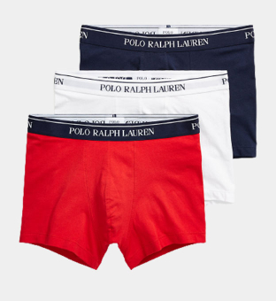 Ralph Lauren 3 Packa Boxare Herr Röd- Vit-Marin