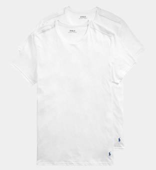 Ralph Lauren 2 Packa T-shirts Herr Vit