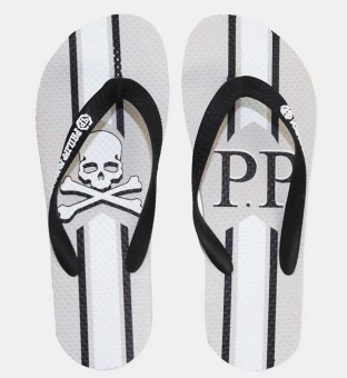 Philipp Plein Flip Flops Unisex Grå