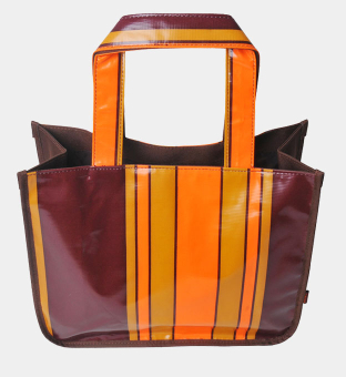 Inuovi Striped Tote Påsa Damer Brun Orange