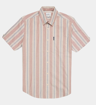 Ben Sherman Skjorta Herr Mörk Rosa