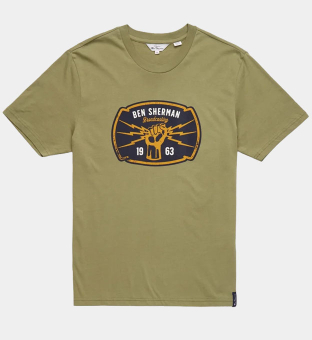 Ben Sherman T-shirt Herr Khaki Multi