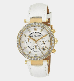 Michael Kors Klocka Damer Vit Gold