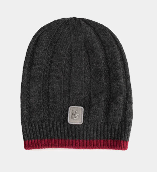 Harmont & Blaine Beanie Damer Mörk Grå Röd