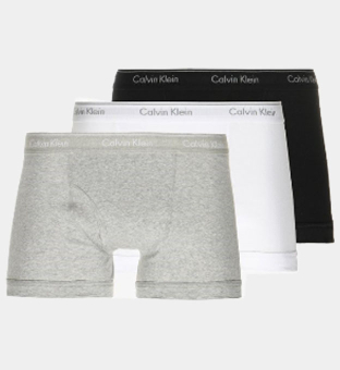 Calvin Klein 3 Packa Trunks Herr Grå Back