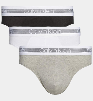 Calvin Klein 3 Packa Briefs Herr Grå Svart