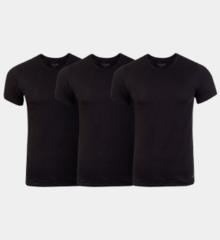 Calvin Klein 3 Packa T-shirts Herr Svart