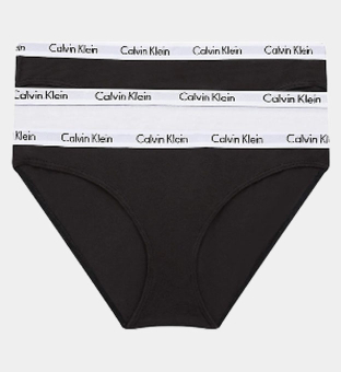 Calvin Klein 3 Packa Bikinies Damer Svart