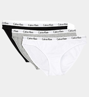 Calvin Klein 3 Packa Bikinies Damer Svart Grå Vit