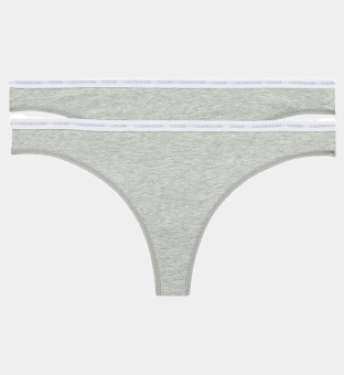 Calvin Klein 2 Packa Thongs Damer Grå