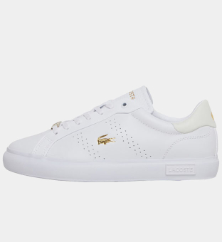 Lacoste Trainers Damer Vit  Gold