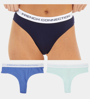 French Connection 3 Packa Briefs Damer Blå Glacier Marin