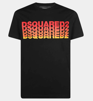 Dsquared2 Fading Logo T-shirt Herr Svart