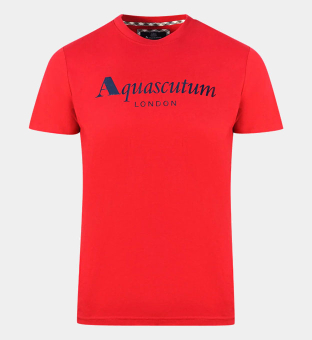 Aquascutum T-shirt Herr Röd