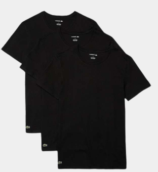 Lacoste 3 Packa T-shirts Herr Svart