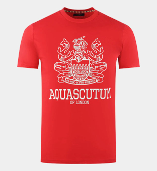 Aquascutum T-shirt Herr Röd