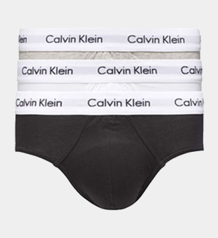 Calvin Klein 3 Packa Briefs Herr Svart Vit Grå