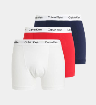 Calvin Klein 3 Packa Boxare Herr Vit Röd Ginger