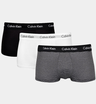 Calvin Klein Packa of three Trunks Herr Vit-Svart